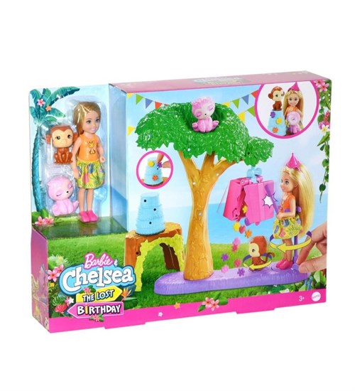 Barbie ve Chelsea Kayıp Doğum Günü Parti Eğlencesi Oyun Seti GTM84-Oyuncak Bebekler