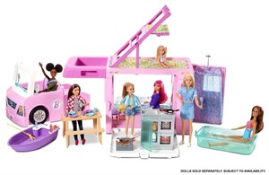 Barbie Üçü Bir Arada Rüya Karavanı GHL93-Oyuncak Bebekler