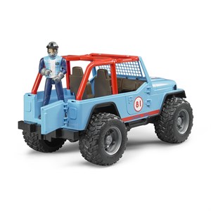 Bruder BR02541 Jeep Cross Mavi Safari Aracı Ve Kasklı Pilotu-Maket Araçlar