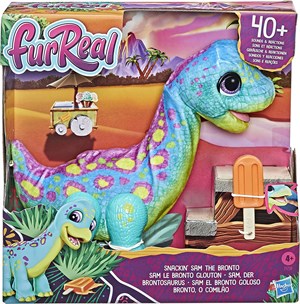 FurReal Snackin Sam the Bronto İnteraktif Dinozor F1739-Peluş Oyuncaklar