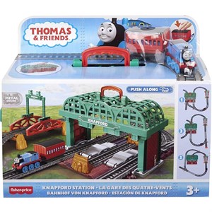 Thomas ve Arkadaşları Knapford İstasyonu Tren Seti HGX63-Araba Garaj ve Setleri