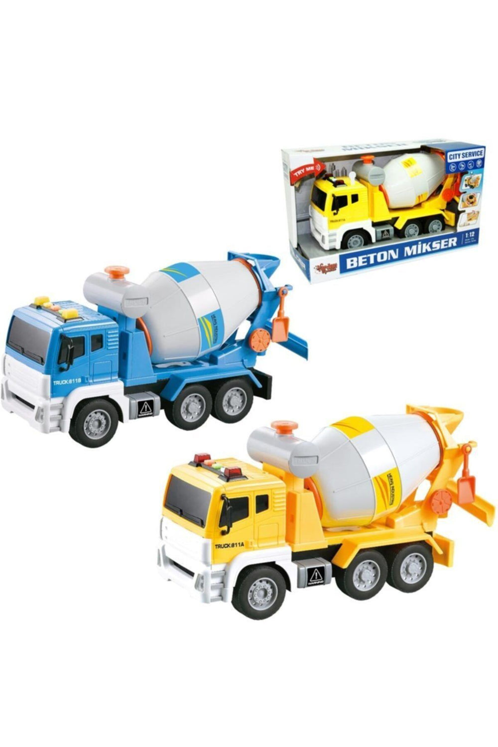 1:16 Sürtmeli Sesli Işıklı Beton Mikseri