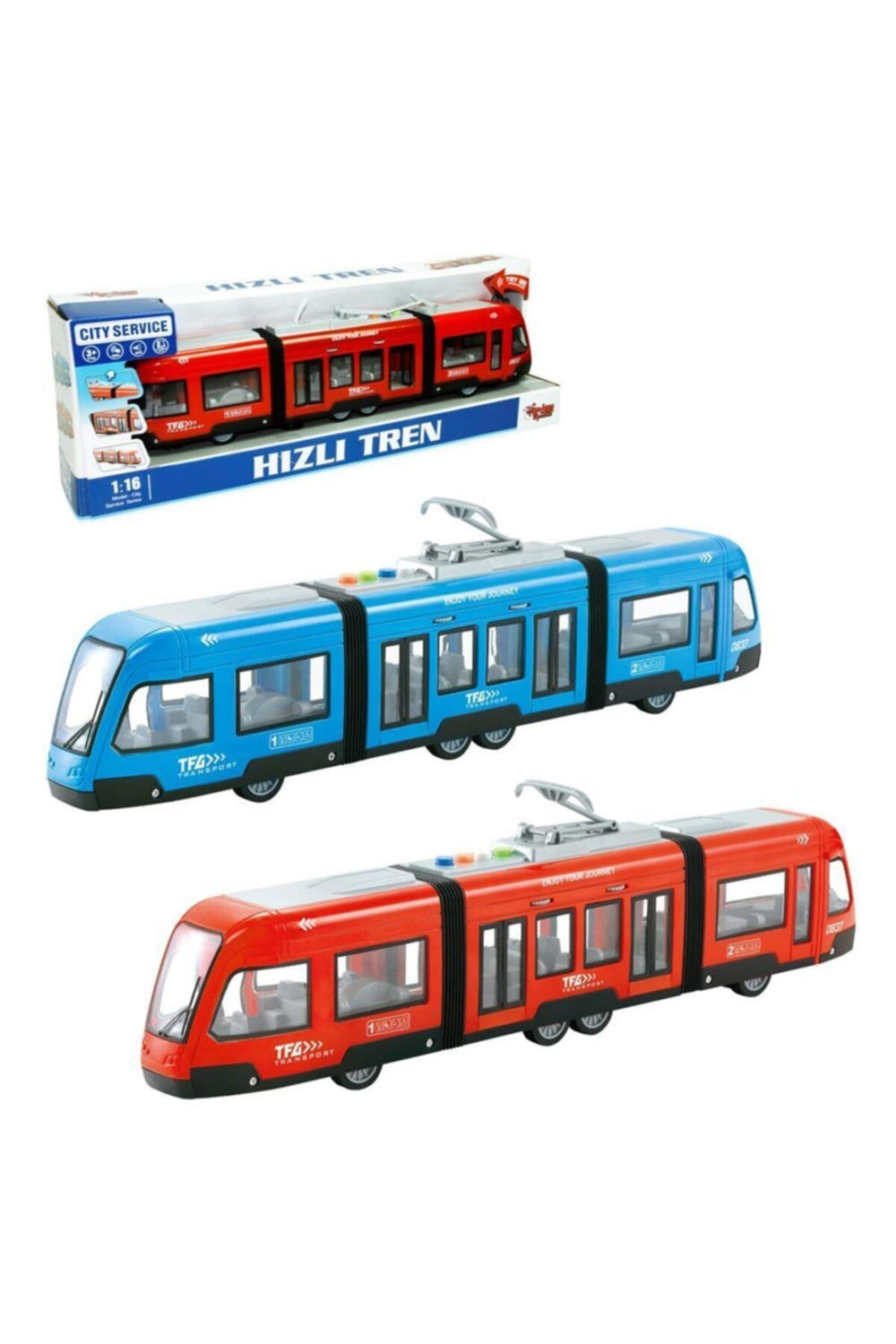 1:16 Sürtmeli Sesli Işıklı Hızlı Tren 1 Adet Fiyatıdır