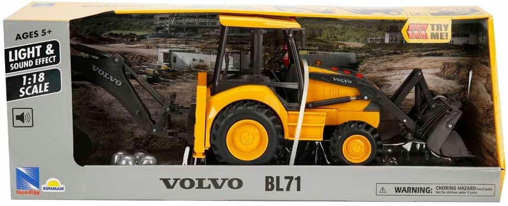 1:18 Volvo BL71 Sesli ve Işıklı Kazıcı - Yükleyici Model Araç