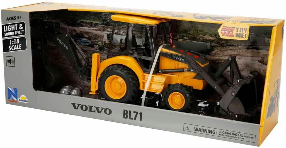 1:18 Volvo BL71 Sesli ve Işıklı Kazıcı - Yükleyici Model Araç