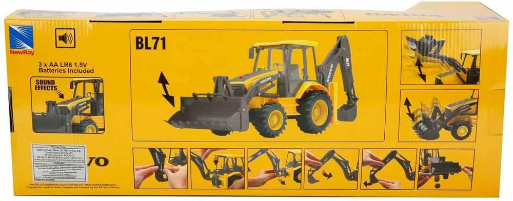 1:18 Volvo BL71 Sesli ve Işıklı Kazıcı - Yükleyici Model Araç