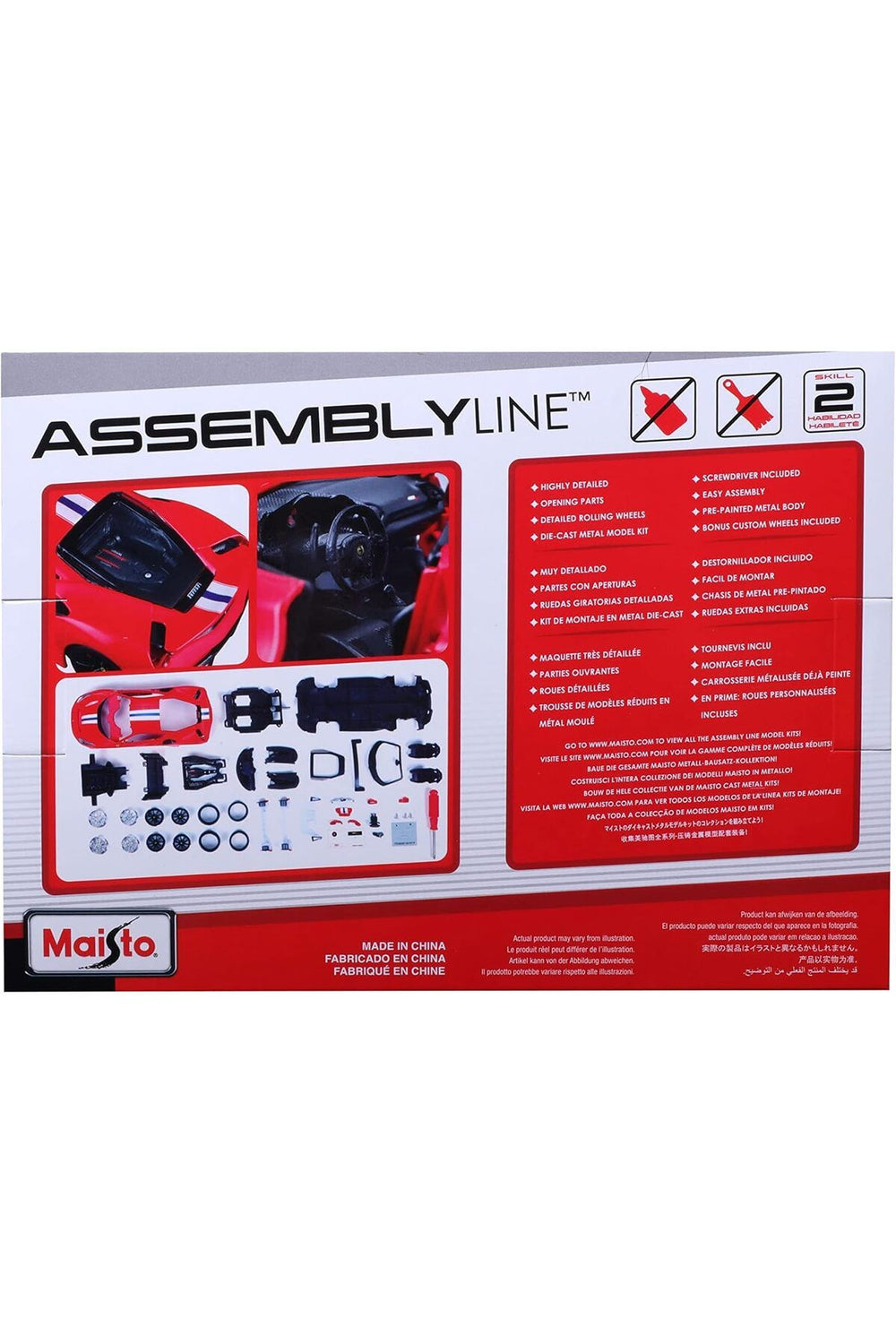 1:24 Assembly Line Ferrari 488 Pista - Red