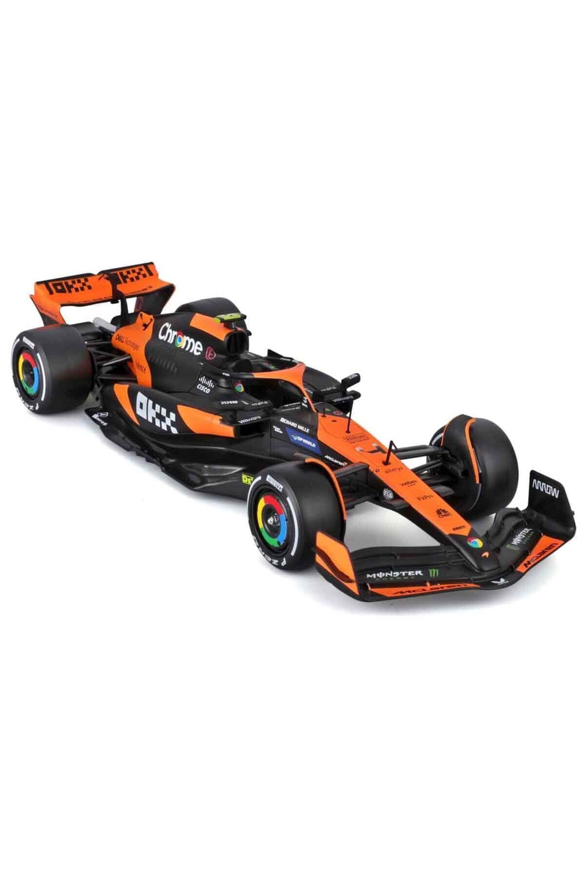 1:24 McLaren MCL38 Miami Grand Prix 2024 Figürlü Formula 1 Yarış Arabası - 4-Lando Norris