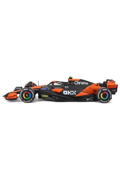 1:24 McLaren MCL38 Miami Grand Prix 2024 Figürlü Formula 1 Yarış Arabası - 4-Lando Norris