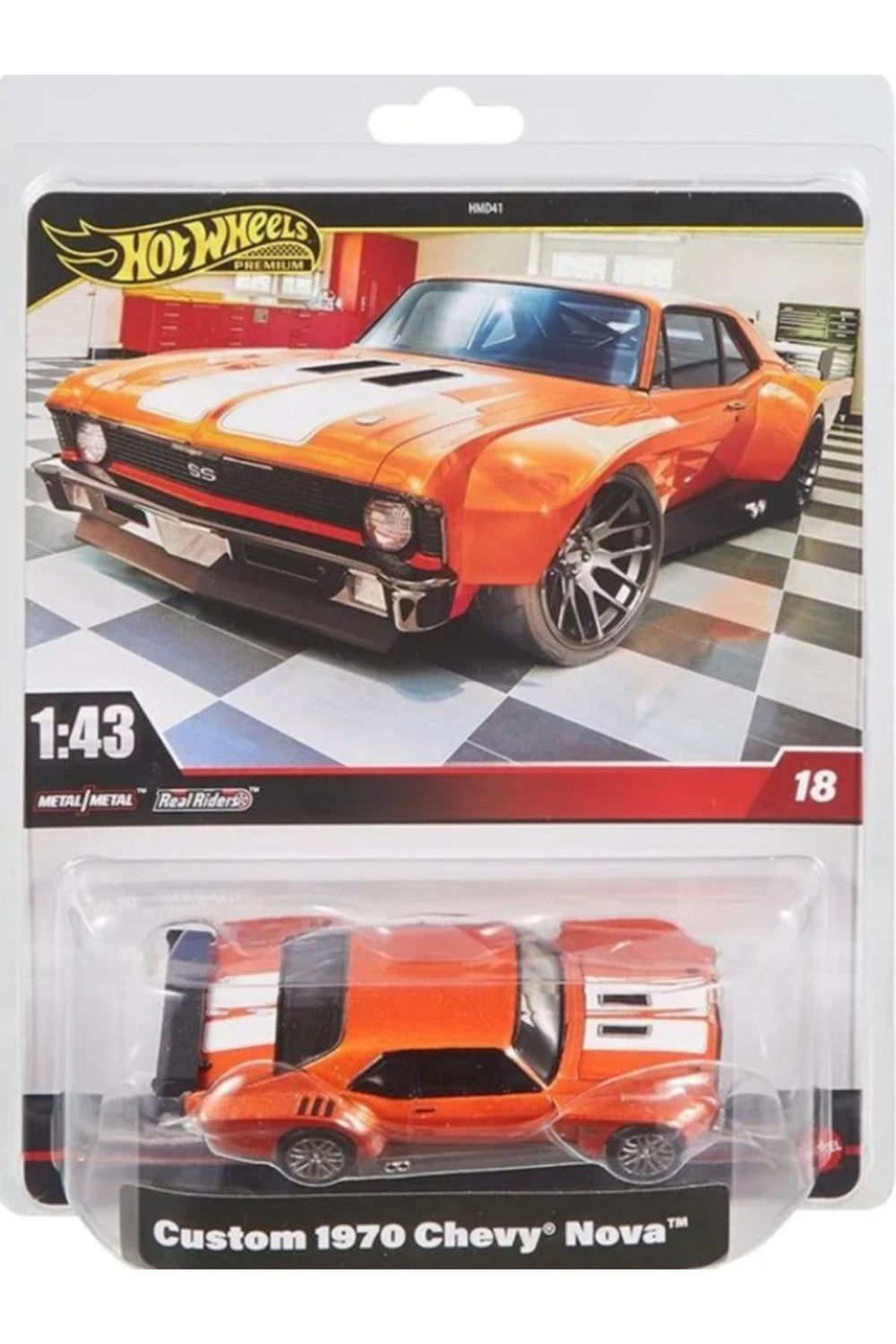 1:43 Hot Wheels Premium Custom 1970 Chevy Nova