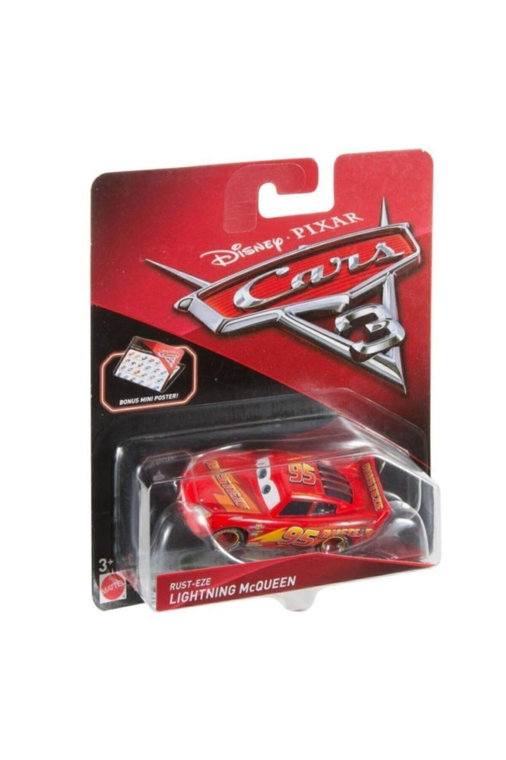 3 Tekli Karakter Araçlar Dxv29-fgd64 Rust Eze Lightning Mcqueen