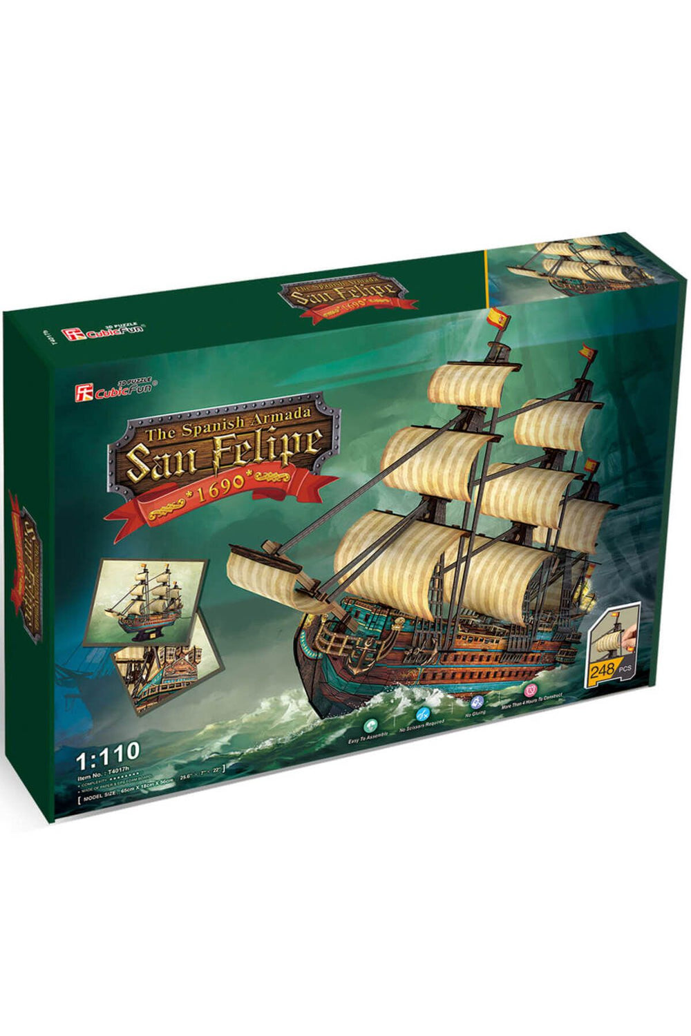 3d 248 Parça Puzzle San Felipe Gemisi