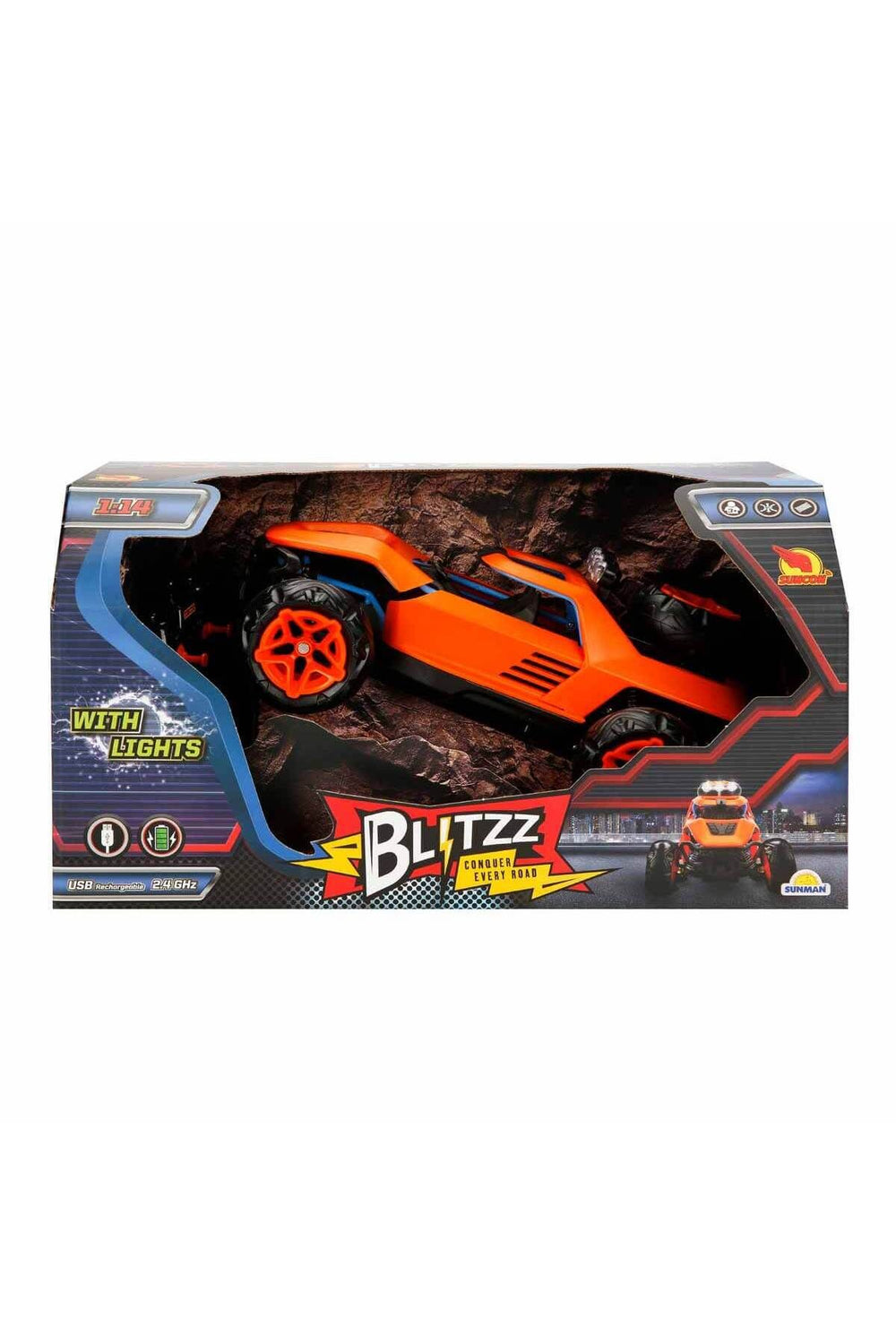 4678 1:14 Suncon Blitzz USB Şarjlı Işıklı Uzaktan Kumandalı Araba 32 cm