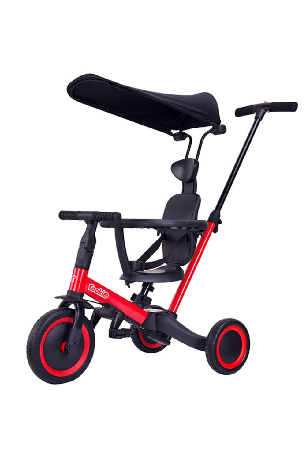 4in1 Çok Fonksiyonlu Ebeveyn Kontrollü Trikster Çocuk ve Bebek Bisikleti - Kırmızı
