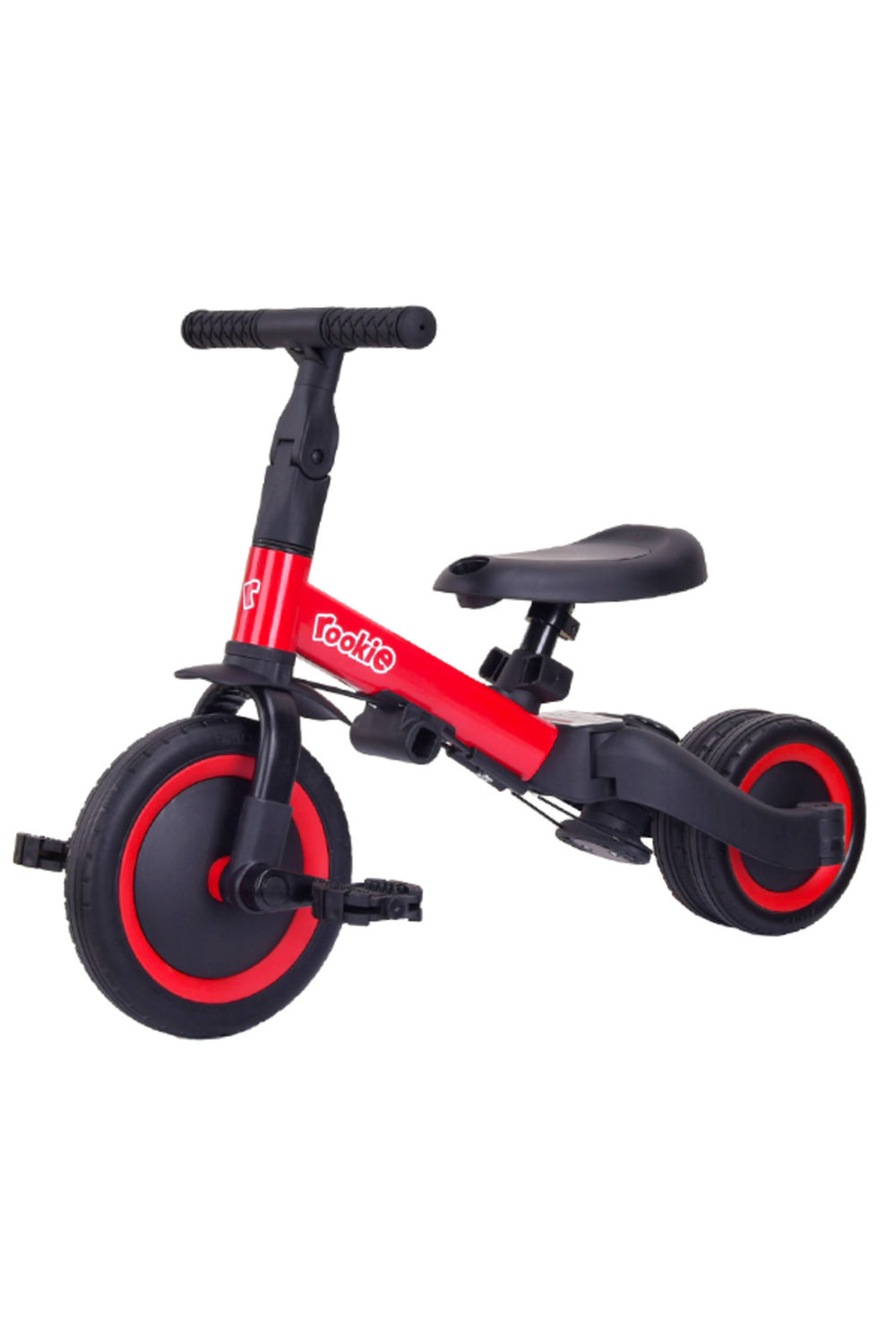 4in1 Çok Fonksiyonlu Ebeveyn Kontrollü Trikster Çocuk ve Bebek Bisikleti - Kırmızı