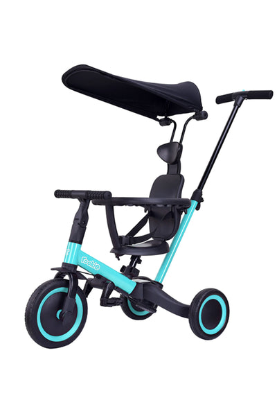 4in1 Çok Fonksiyonlu Ebeveyn Kontrollü Trikster Çocuk ve Bebek Bisikleti - Mavi