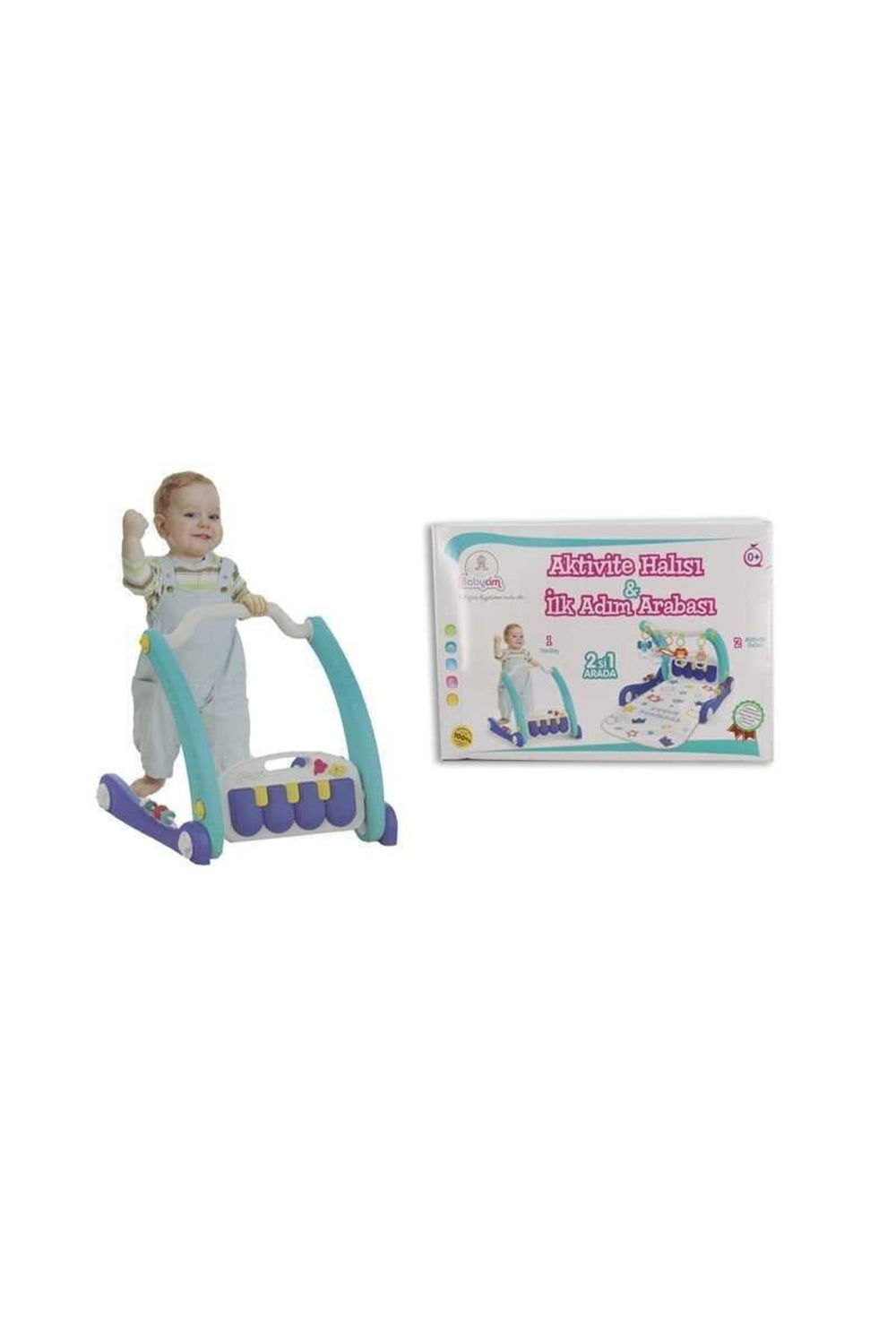 Babycim Aktivite Halısı Ve Ilk Adım Arabam Mavi