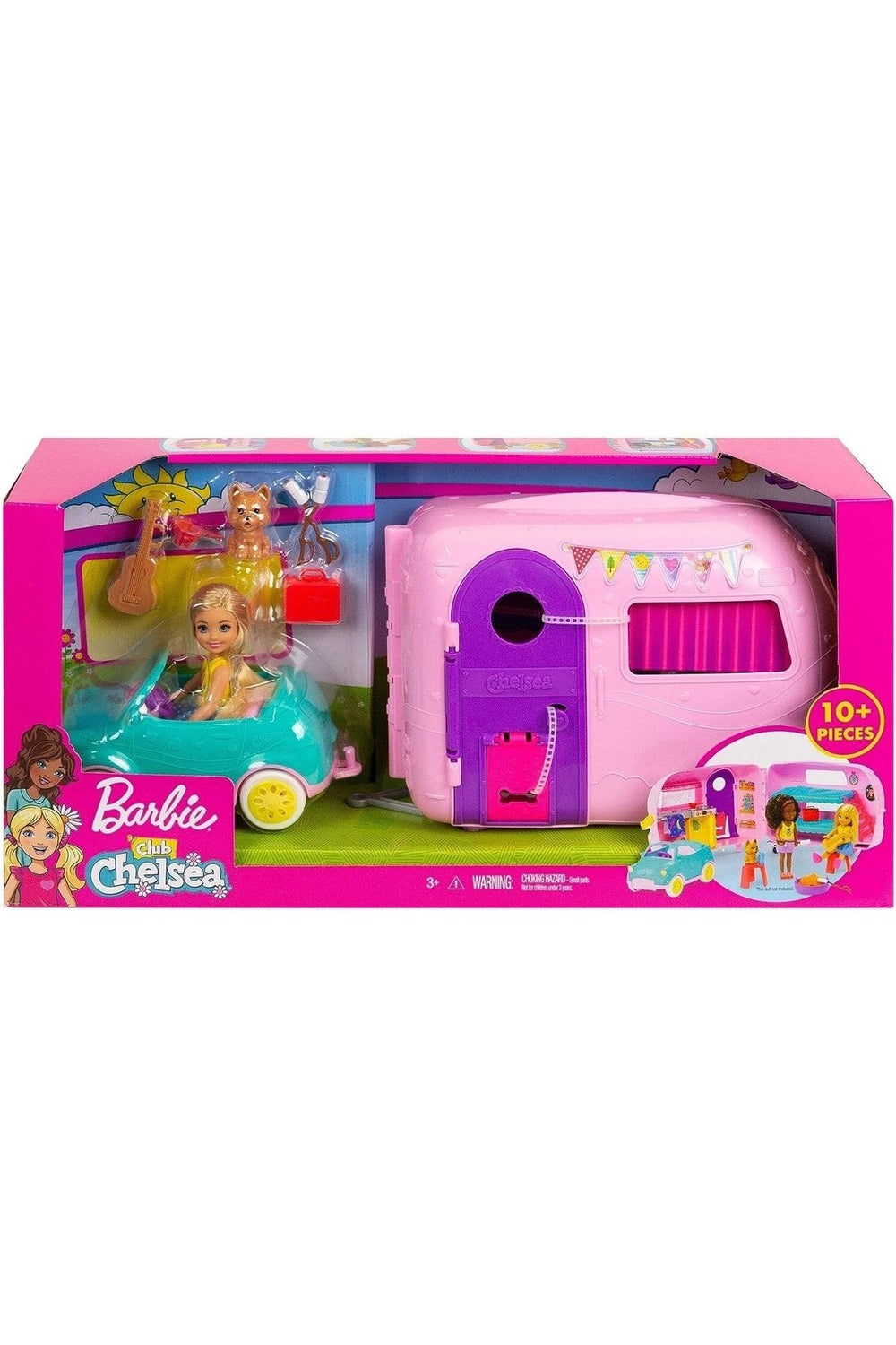 Barbie Club Chelsea Karavanı Oyun Seti, Chelsea'nin Yavru Köpeği Ve Aksesuarlar Fxg90