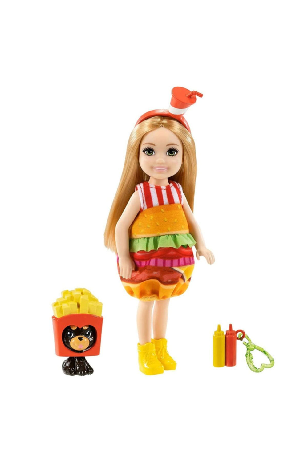 Barbie Club Chelsea Kostümlü Bebek Serisi Hamburger Bebek GRP69