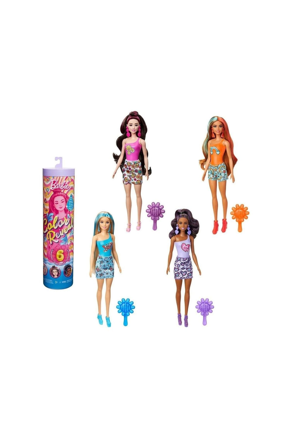 Barbie Color Reveal Renk Değiştiren Sürpriz Barbie Gökkuşağı Serisi-HRK06
