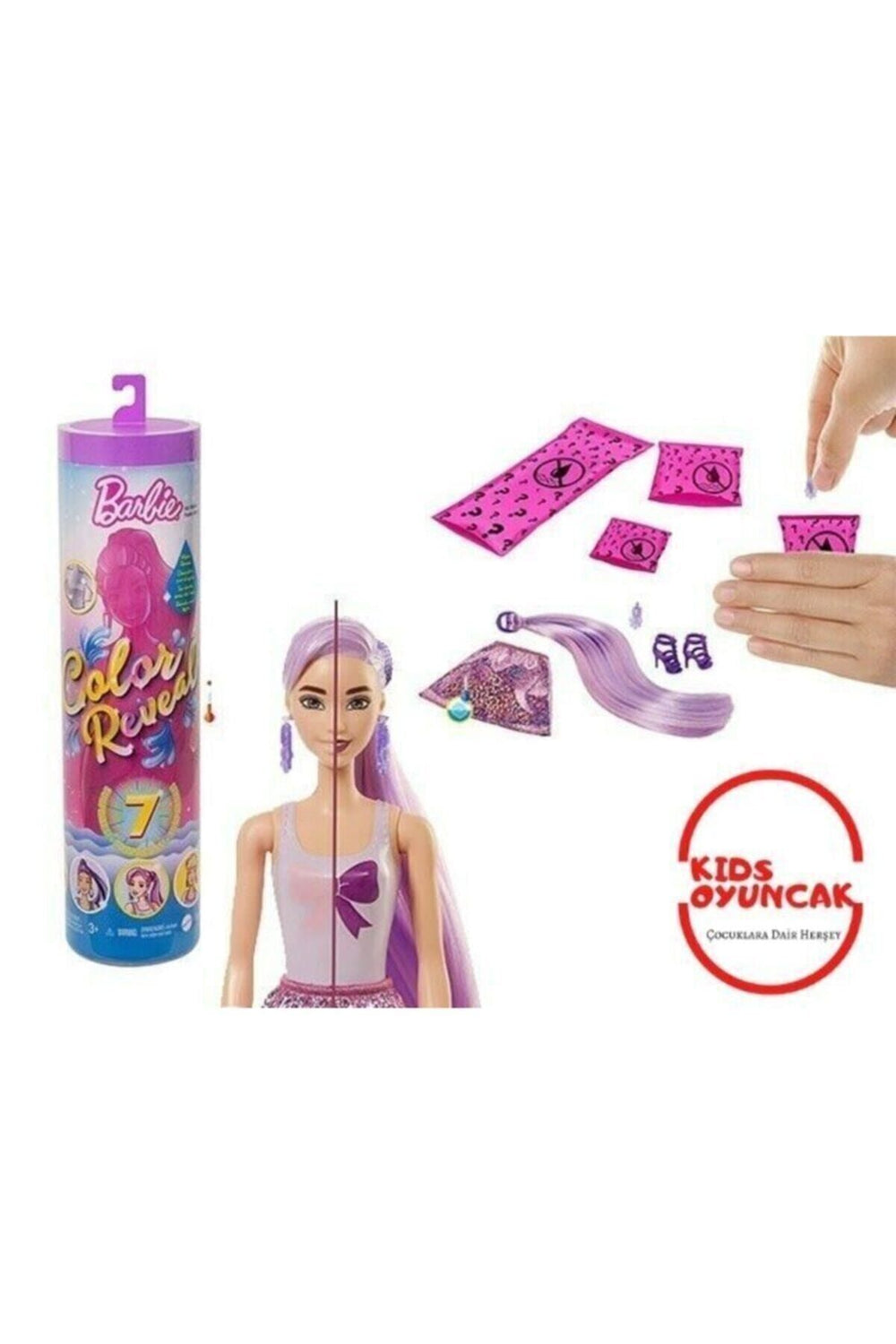 Barbie Colour Reveal Renk Değiştiren Işıltılı Bebekler - Gwc55