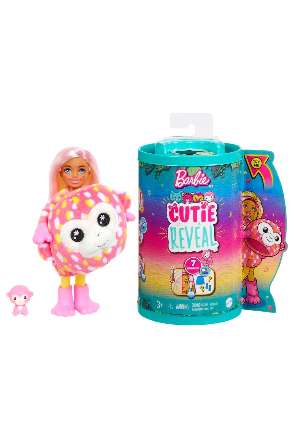 Barbie Cutie Reveal Bebekler Chelsea Tropikal Orman Serisi HKR12-HKR14 Maymun