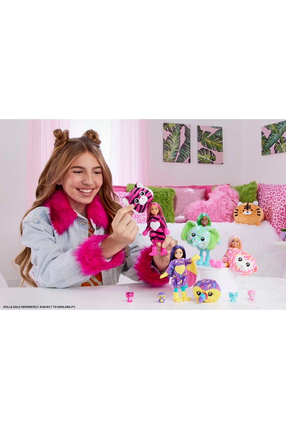 Barbie Cutie Reveal Bebekler Chelsea Tropikal Orman Serisi HKR12-HKR14 Maymun