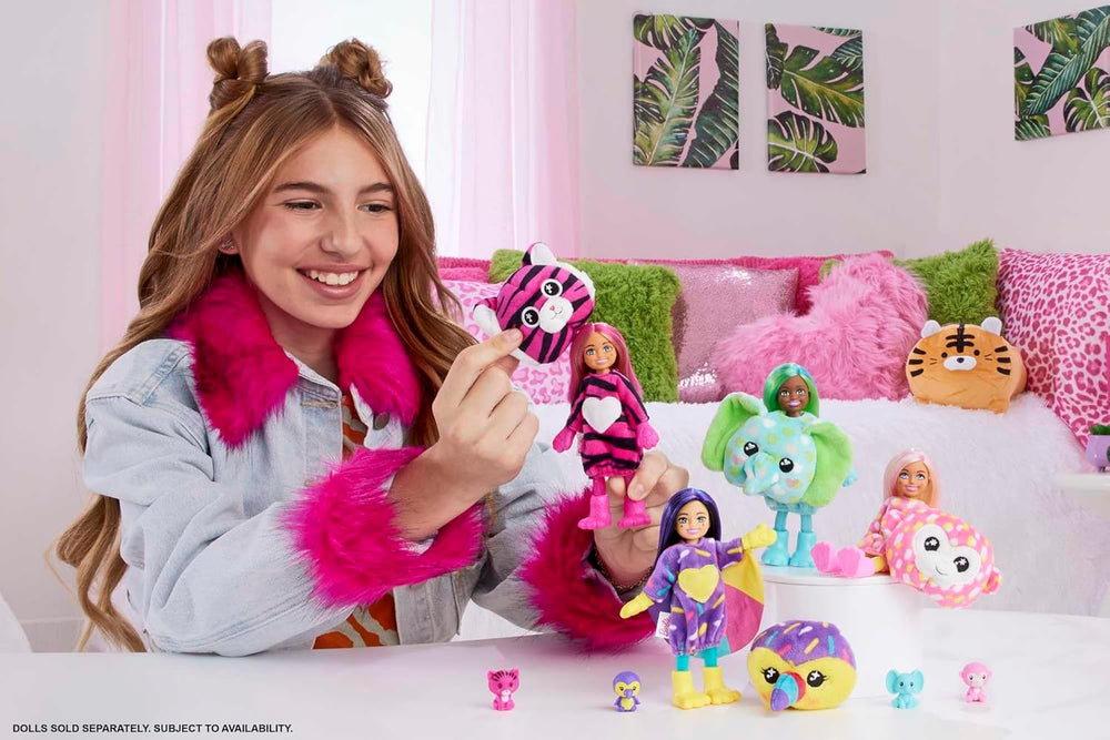 Barbie Cutie Reveal Bebekler Chelsea Tropikal Orman Serisi - Kaplan