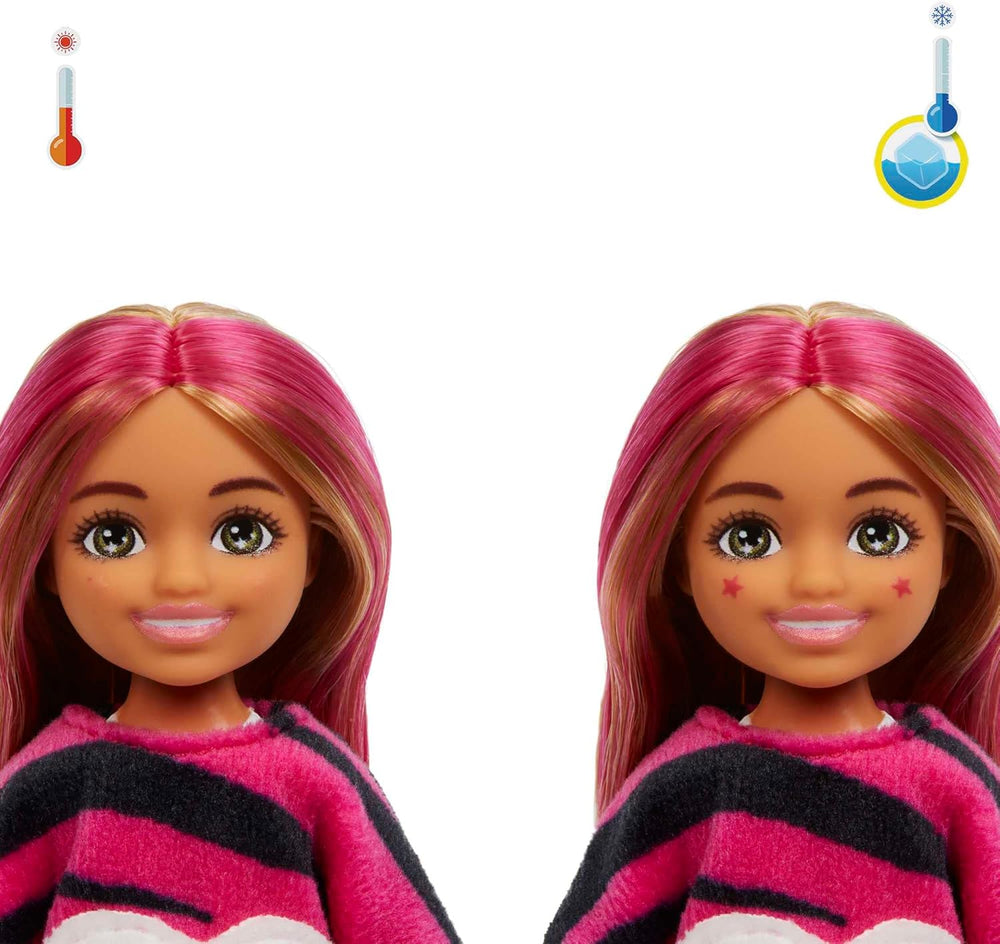 Barbie Cutie Reveal Bebekler Chelsea Tropikal Orman Serisi - Kaplan