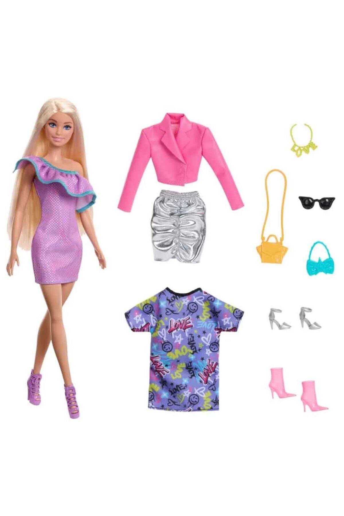 Barbie Moda Bebeği ve Aksesuarları HYT61