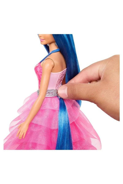 Barbie Mavi Saçlı Prenses Bebek Hrr16