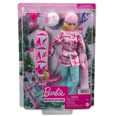 Barbie Snowboard Sporcusu Bebek HCN32