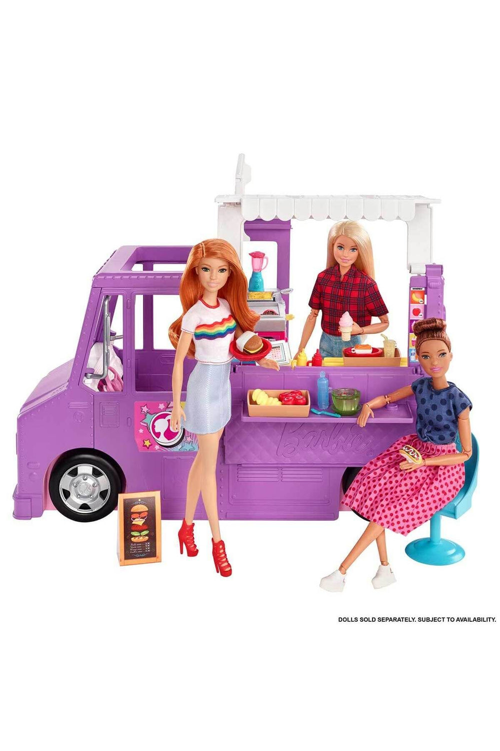 Barbie Yemek Arabası ve 30 figür GMW07