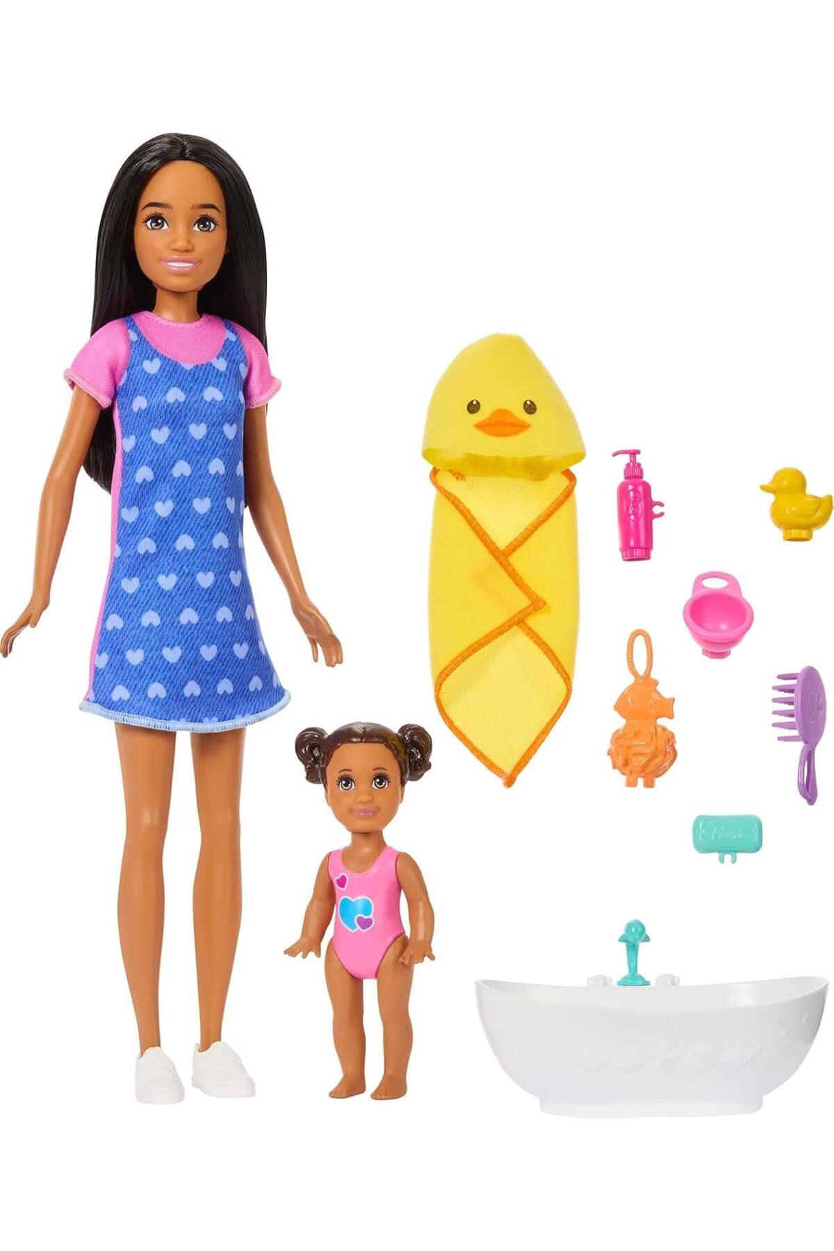 Barbie Bebek Bakıcısı Skipper Bebek Küvetli Oyun Seti Jkc16