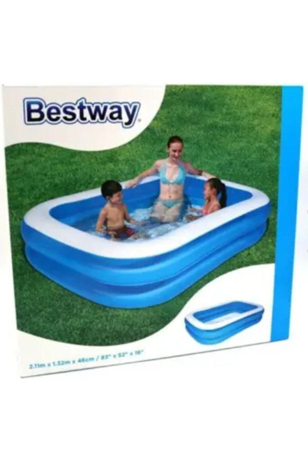 BESTWAY Jumbo Dikdörtgen Havuz 211 x 132 x 46 cm. 12819