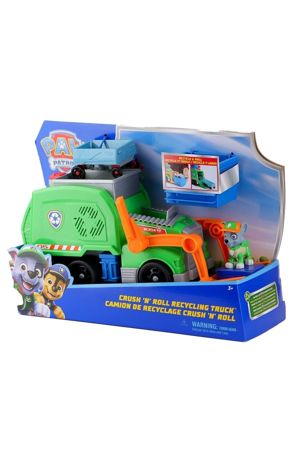 BFS SPM-6071248 PaW Patrol Rocky ile Crush N Roll Geri Dönüşüm Kamyonu