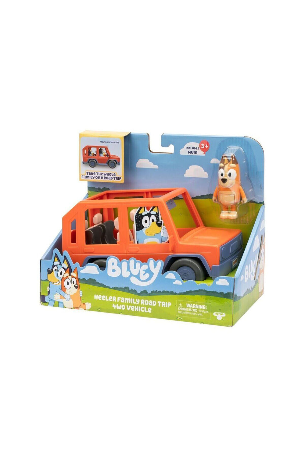BLUEY 17661 Bluey 4x4 Büyük Araç ve Chilli Figür Set