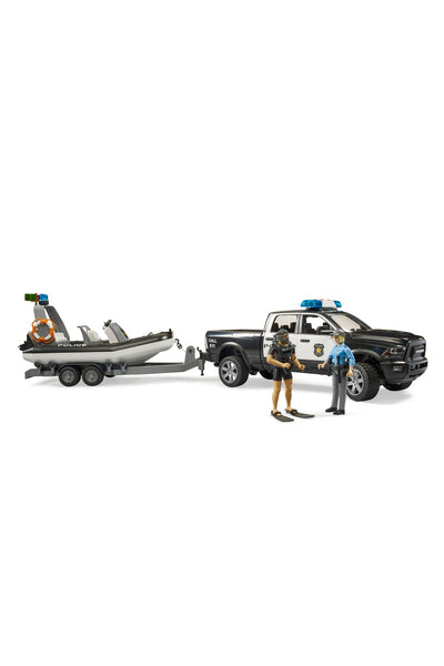 Bruder Br02507 Ram 2500 Polis Aracı Römork Zodyak 2 Figür Ve Aksesuarlar