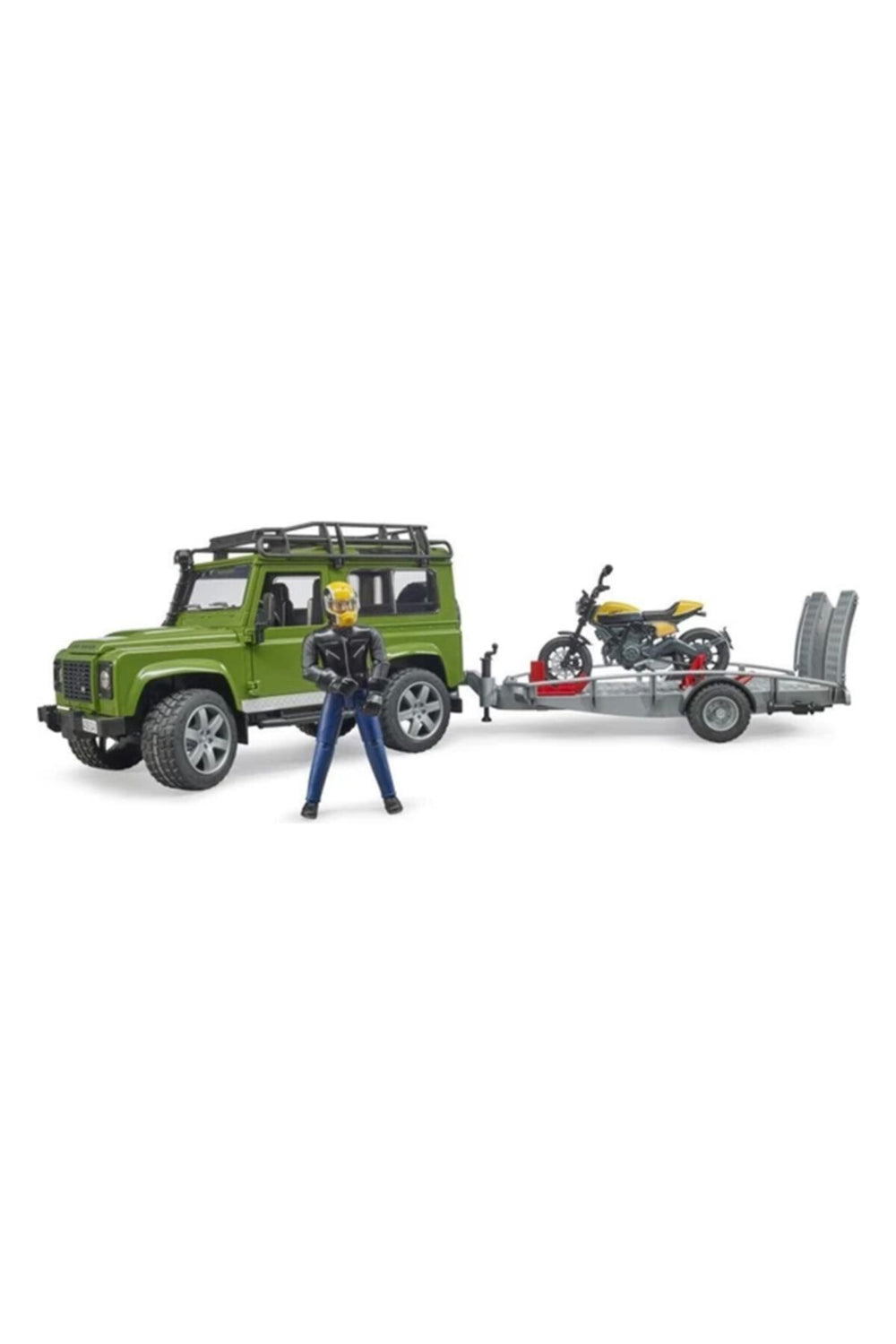 Bruder Br02589 Land Rover Arazi Aracı &amp; Ducati Motorsiklet Ve Sürücüsü