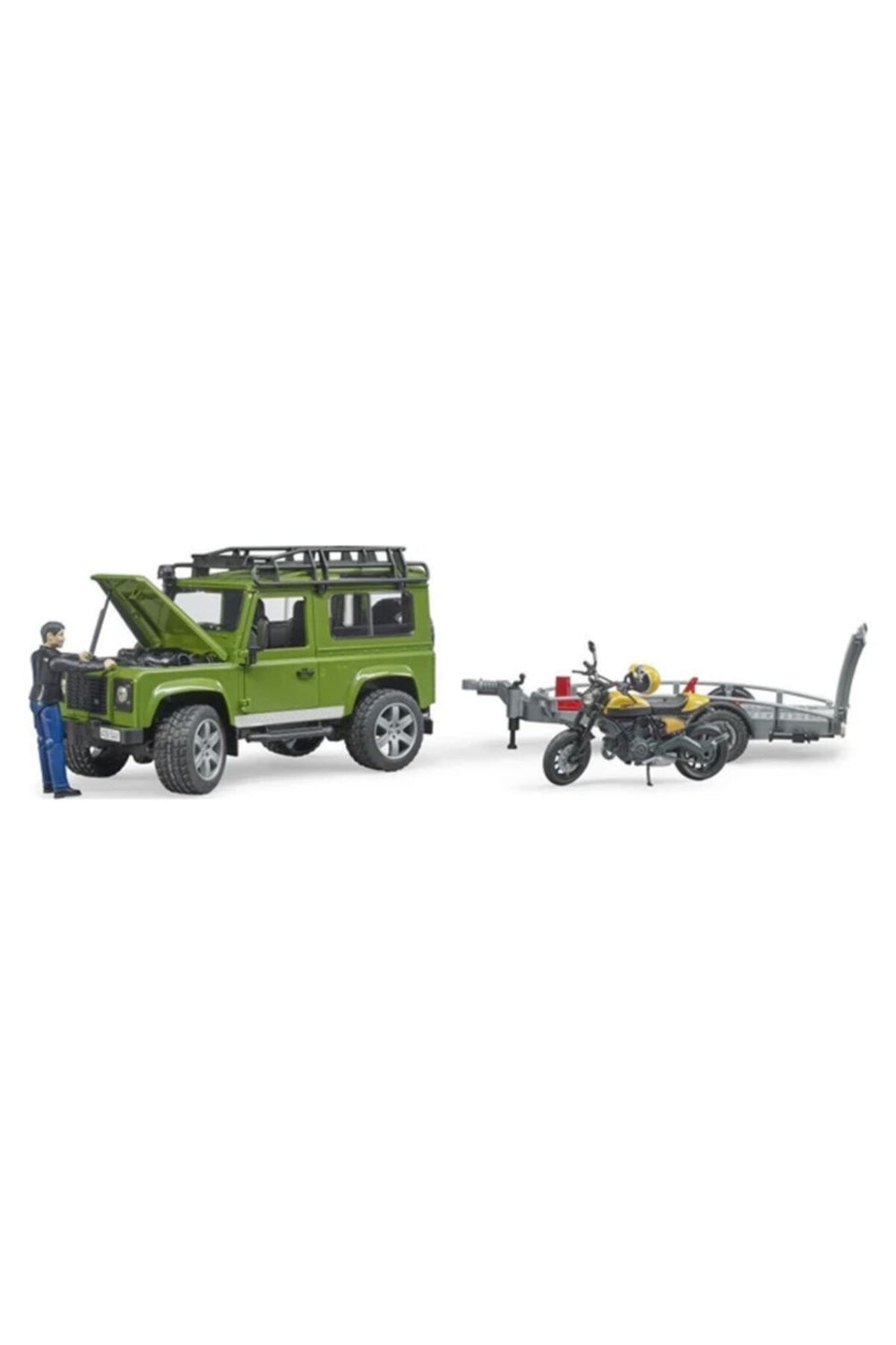Bruder Br02589 Land Rover Arazi Aracı &amp; Ducati Motorsiklet Ve Sürücüsü