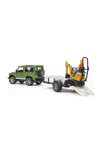 Bruder Land Rover Arazi Aracı Ve Jcb Mini Kazıcı BR02593