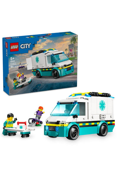 ® City Acil Yardım Ambulansı 60451 - Model Araç Seven 5+ Yaratıcı Oyuncak Yapım Seti (184P)