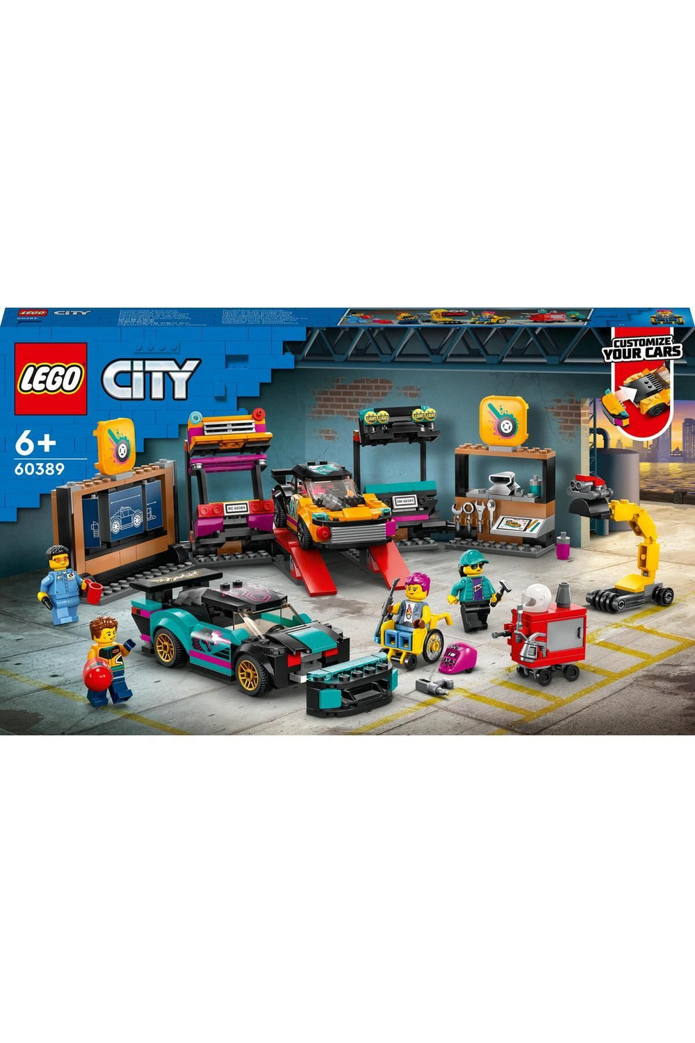 ® City Araç Modifiye Atölyesi 60389 - 6 Yaş ve Üzeri Çocuklar için Yapım Seti (507 Parça)