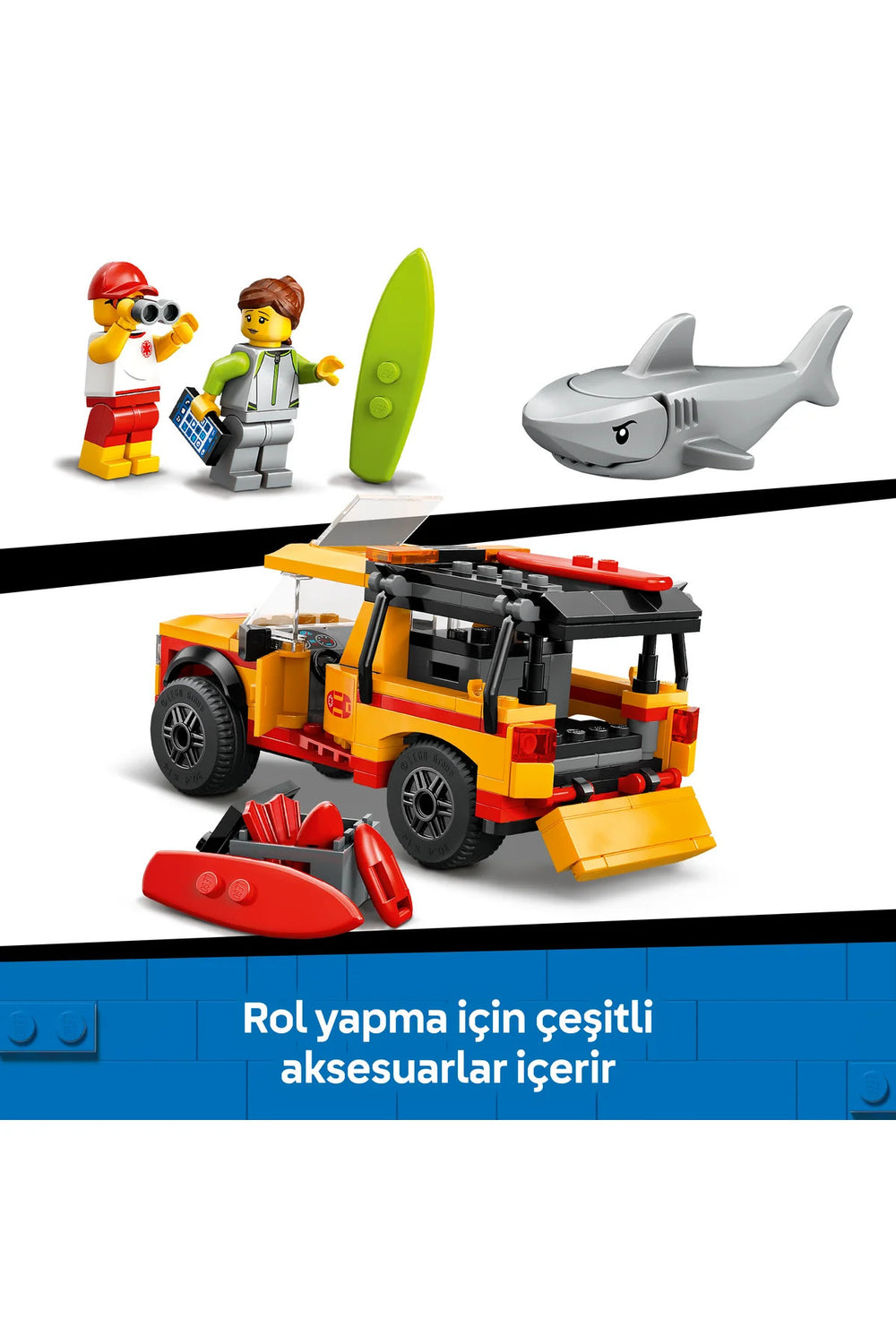 ® City Cankurtaran Kamyoneti 60453 - 6+ Çocuklar için Yaratıcı Oyuncak Yapım Seti (214P)