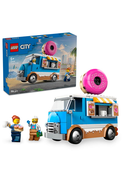 ® City Donut Kamyonu 60452 - 5+ Çocuklar için Yaratıcı Oyuncak Yapım Seti (196P)
