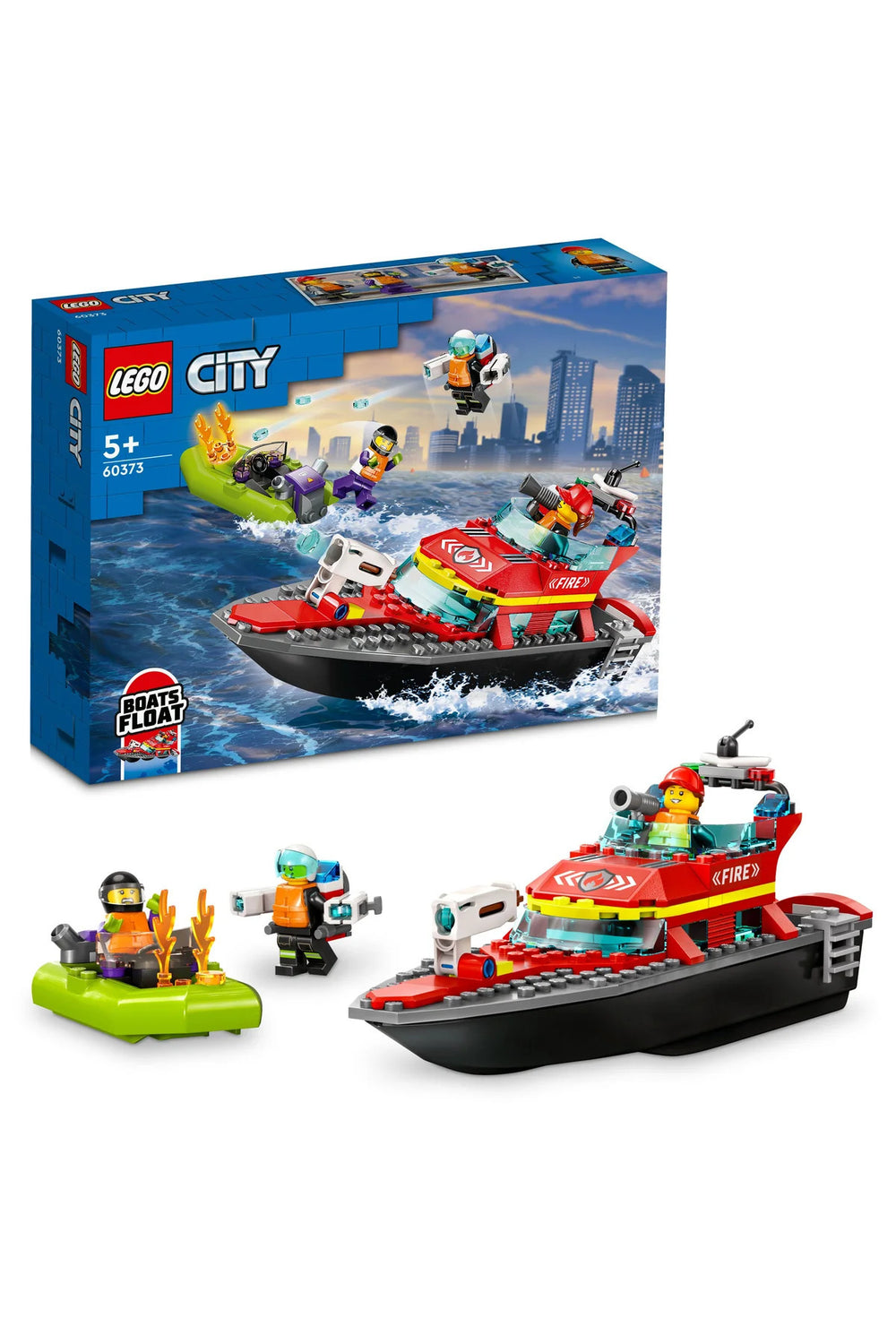 ® City İtfaiye Kurtarma Teknesi 60373 - 5+ Çocuklar için Oyuncak Yapım Seti (144P)
