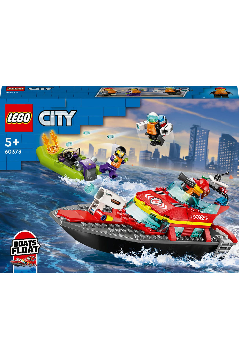 ® City İtfaiye Kurtarma Teknesi 60373 - 5+ Çocuklar için Oyuncak Yapım Seti (144P)