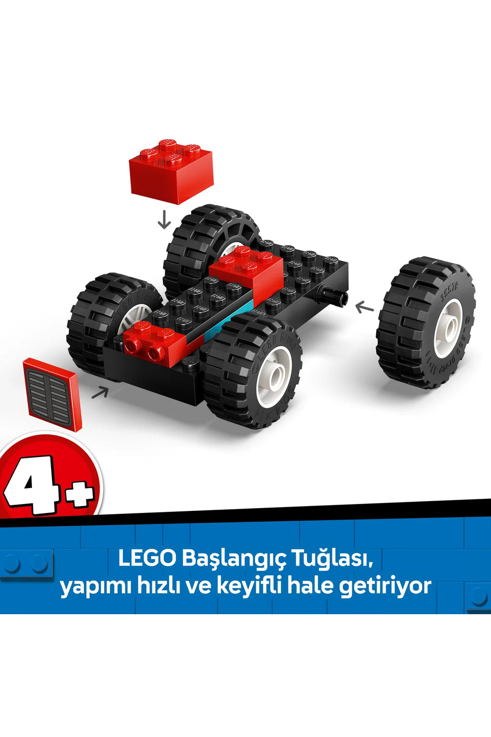 ® City Römorklu Kırmızı Çiftlik Traktörü ve Koyun 60461 - 4+ Oyuncak Yapım Seti (116Parça)