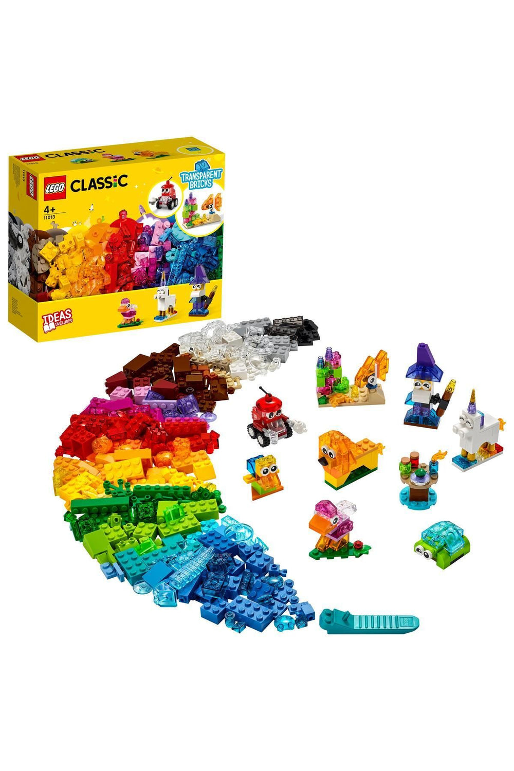 ® Classic Yaratıcı Şeffaf Yapım Parçaları 11013 - Çocuklar İçin Yaratıcı Yapım Seti (500 Parça)