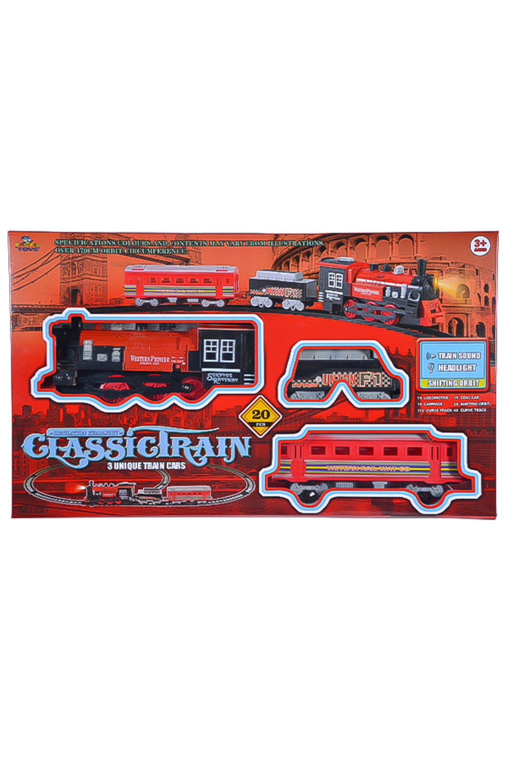 Classictran 20 Parça Işıklı ve Sesli 3lü Tren Seti 227